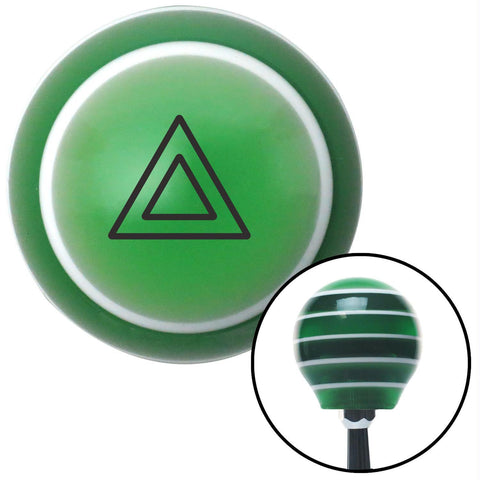 Orange Automotive Emergency Indicator Green Stripe Shift Knob with M16 x 15 Insert