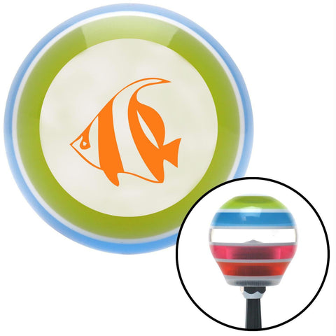 Orange Clown Fish  Stripe Shift Knob with M16 x 15 Insert