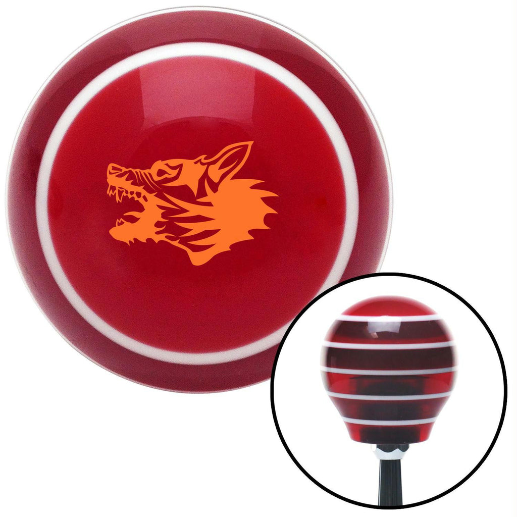 Orange Angry Dog Red Stripe Shift Knob with M16 x 15 Insert