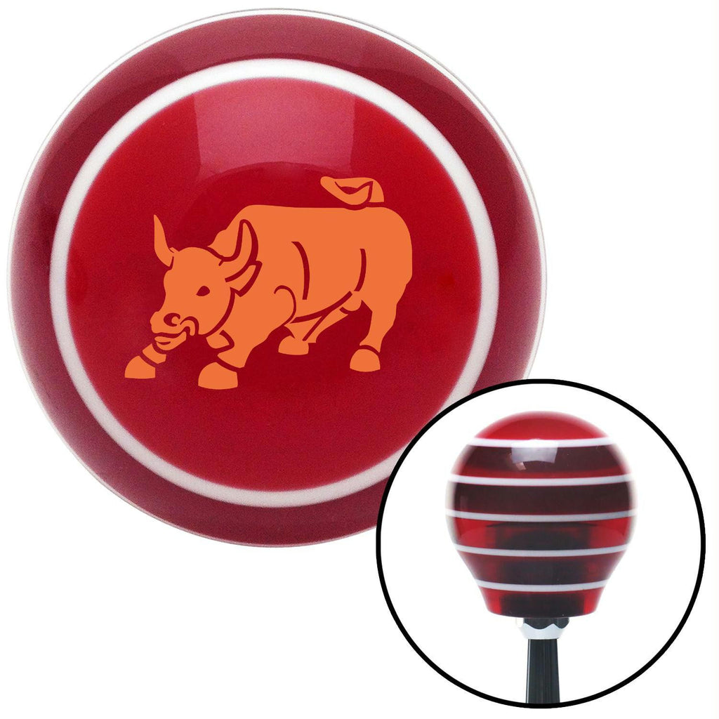 Orange Bull Red Stripe Shift Knob with M16 x 15 Insert