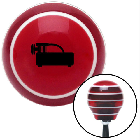 Orange Automotive Compressor Red Stripe Shift Knob with M16 x 15 Insert