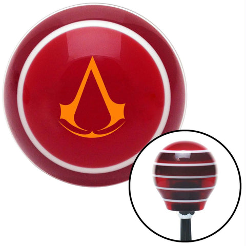 Orange Assassins Creed Red Stripe Shift Knob with M16 x 15 Insert