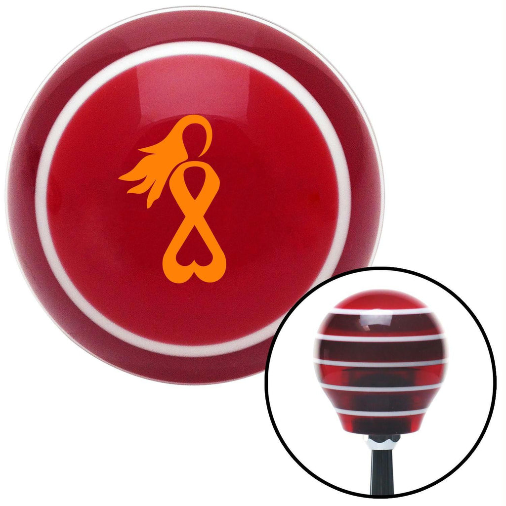 Orange Breast Cancer Awareness Red Stripe Shift Knob with M16 x 15 Insert