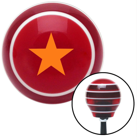 Orange Brigadier General Red Stripe Shift Knob with M16 x 15 Insert