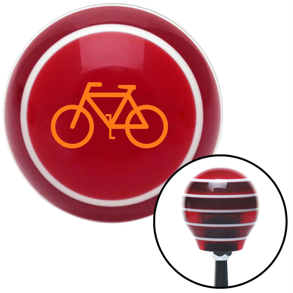 Orange Bicycle Red Stripe Shift Knob with M16 x 15 Insert