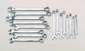 16 Piece 6 Point Long Pattern Metric Wrench Set