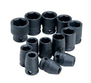 13-Piece 3-8-Inch Drive 6 Point Metric Standard Impact Socket Set