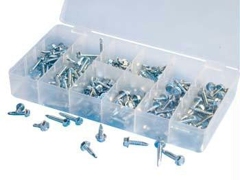 200 Piece Hex Washer Head Self-Drilling Screw Assortment