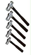 5-Piece Ball Pein Hammer Set with Fiberglass Handles