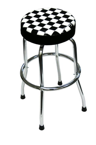 Shop Stool with Checker Design