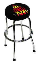 Shop Stool with Flame Design