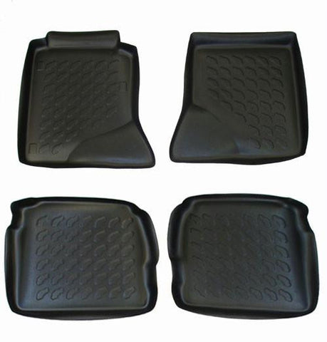 1993-2000 Mercedes Benz 300TD Carbox 4 Pc Floor Tray Set - Black