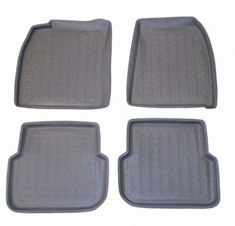 2004-2007 Audi A6 Avant Carbox 4 Pc Floor Tray Set - Black