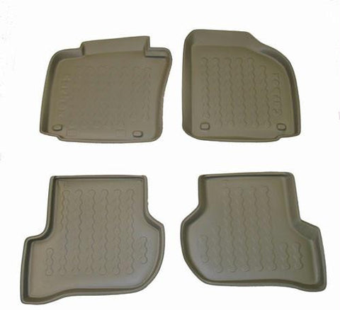 2003-2007 Volkswagen Golf V Carbox 4 Pc Floor Tray Set - Beige