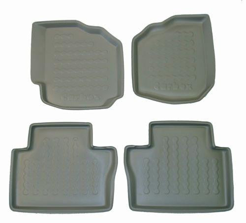 2006-2007 Volvo S80 Carbox 4 Pc Floor Tray Set - Grey