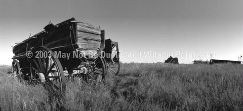 Window Graphic - 30x65 Wooden Wagon BW