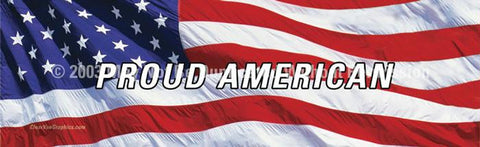 Window Graphic - 16x54 US Flag 2 with Proud American