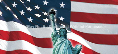 Window Graphic - 30x65 US Flag 1 with Lady Liberty