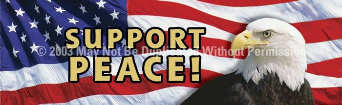 Window Graphic - 20x65 US Eagle Flag 2 Support Peace