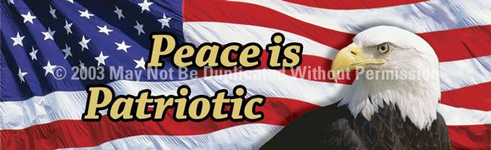 Window Graphic - 16x54 US Eagle Flag 2 Peace is Patriotic