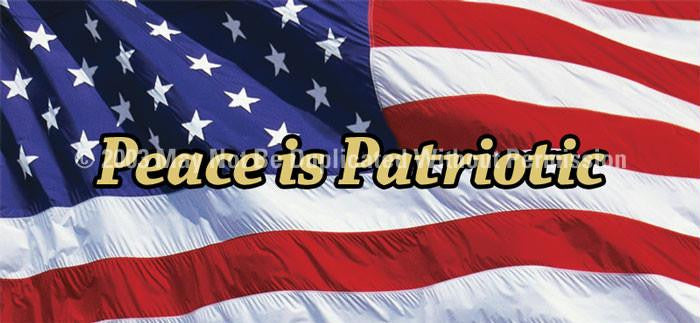 Window Graphic - 30x65 US Flag 2 Peace is Patriotic