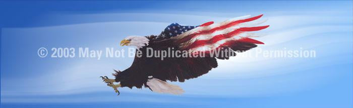 Window Graphic - 20x65 Wings of Freedom Blue