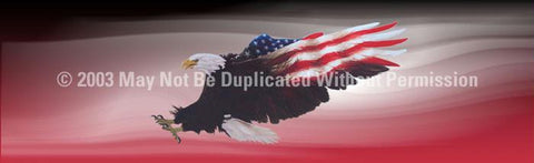 Window Graphic - 20x65 Wings of Freedom Red