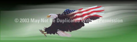 Window Graphic - 16x54 Wings of Freedom Green