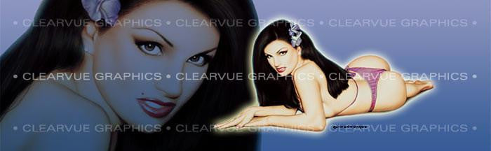 Window Graphic - 20x65 Pin-up Angelie