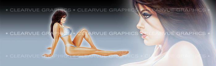 Window Graphic - 20x65 Pin-up Maggie