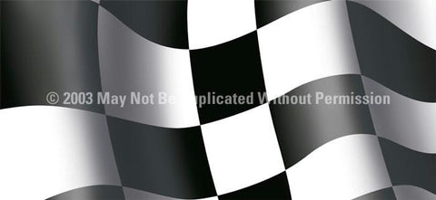 Window Graphic - 30x65 Checkered Flag