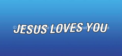 Window Graphic - 30x65 Jesus Loves You