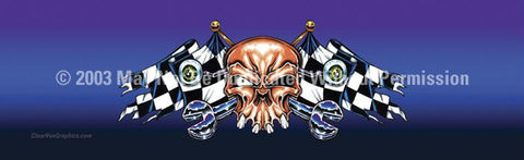 Window Graphic - 16x54 Racing Skull