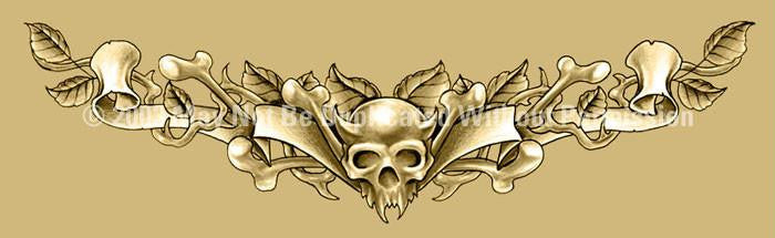 Window Graphic - 16x54 Shoulder Tattoo 3 Flesh