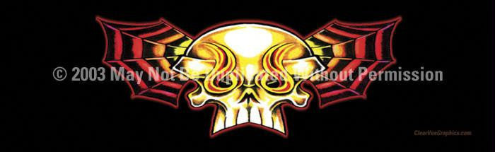 Window Graphic - 20x65 Skull Wing