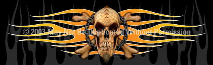 Window Graphic - 16x54 Pierced Skull