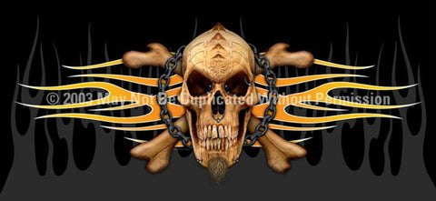 Window Graphic - 30x65 Pierced Skull