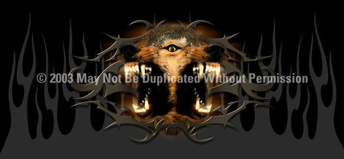 Window Graphic - 30x65 Tribal Wolf