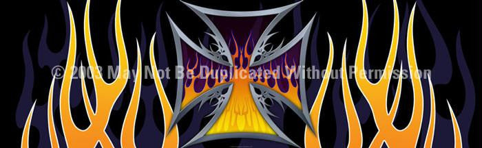 Window Graphic - 16x54 Flame Maltese