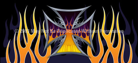 Window Graphic - 30x65 Flame Maltese