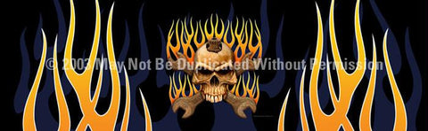 Window Graphic - 16x54 Skull & Wrenches