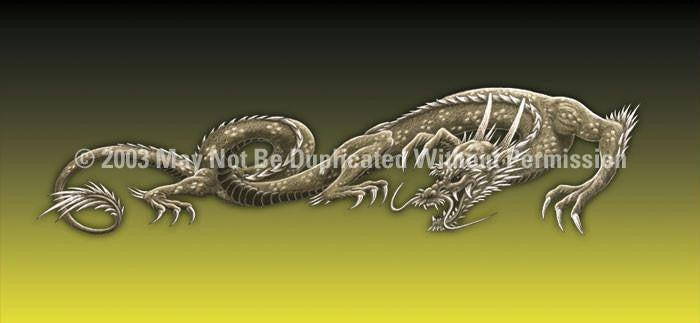 Window Graphic - 30x65 Dragon Tattoo Yellow