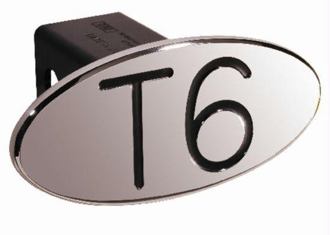 T6 - Black - Oval - 2 Inch Billet Hitch Cover