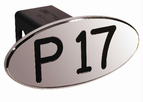 P17 - Black - Oval - 2 Inch Billet Hitch Cover