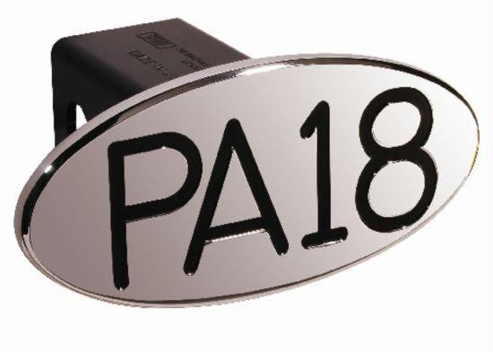 PA18 - Black - Oval - 2 Inch Billet Hitch Cover