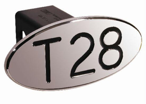 T28 - Black - Oval - 2 Inch Billet Hitch Cover