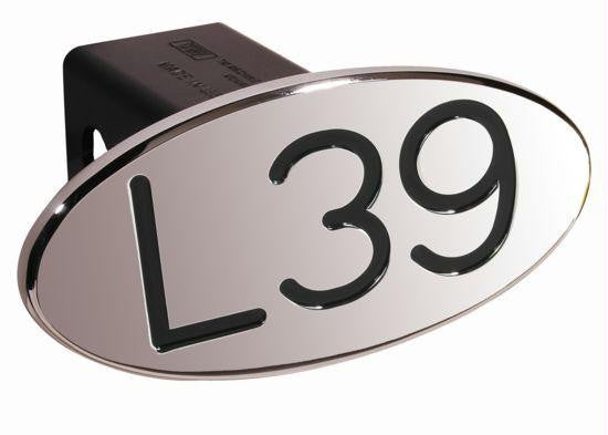 L39 - Black - Oval - 2 Inch Billet Hitch Cover