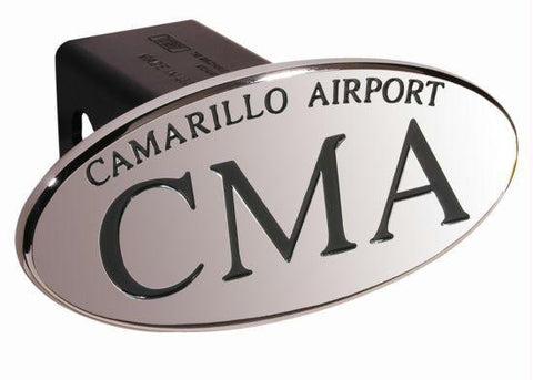 CMA Camarillo Airport - Black - Oval - 2 Inch Billet Hitch Cover