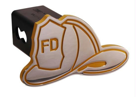 Firemans Hat - Yellow - Cutout Hat - 2 Inch Billet Hitch Cover