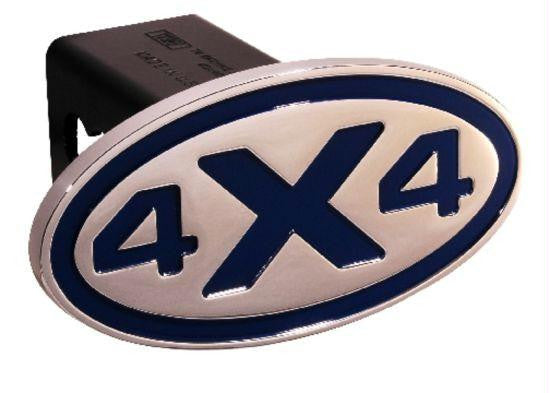 4 X 4 - Blue - Oval - 2 Inch Billet Hitch Cover